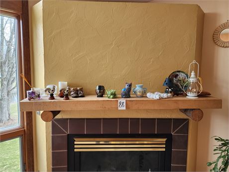 Mantel Cleanout, various decor