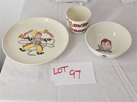 Howdy Doody Taylor Smith China 3pc Set