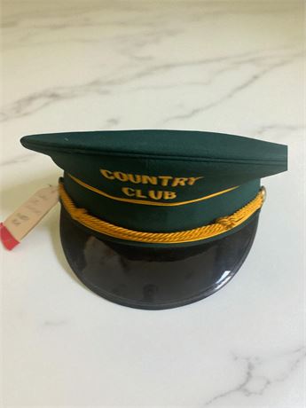 Green/Gold Country Club Chauffeur/Door Man/Bell Hop Uniform Hat