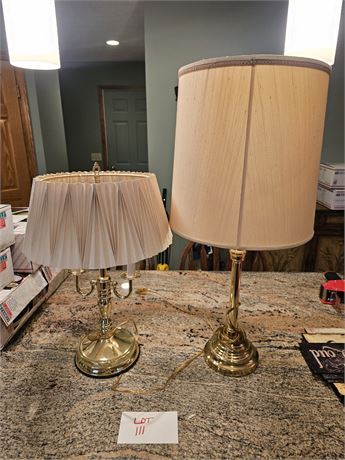 Brass Lamps Single Candle Stick & Double Candle Stick
