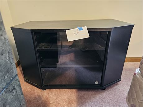 Black Glass Front Entertainment Center