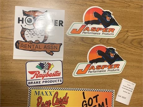Vintage Decals Lot Raybestos Brakes,  Hoover Rental Association, Jasper & More