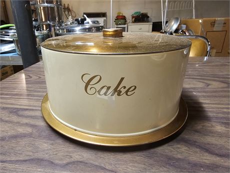 Decoware Metal-Copper Lidded Cake Plate-Saver