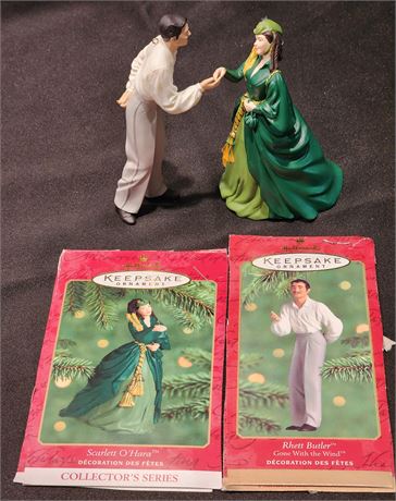 2- Gone with the Wind 2000 Hallmark Ornaments