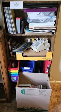 Shelf Cleanout: Shelf Included , Note Books, Copy Paper, Organizers, Storage