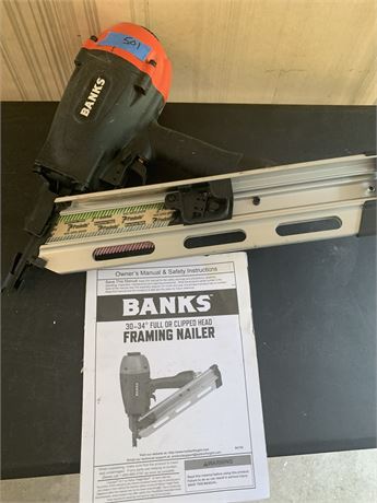 Banks 30-34 Degree Full or Clipped Head Air Framing Nailer