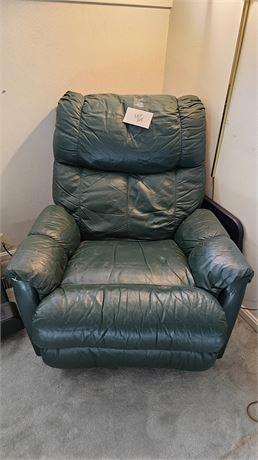 Forest Green Leather Recliner