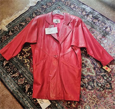 LNR Small Red Leather Coat