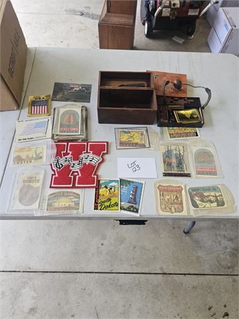Vintage Bumper/Car Decals, Stamp Set & More
