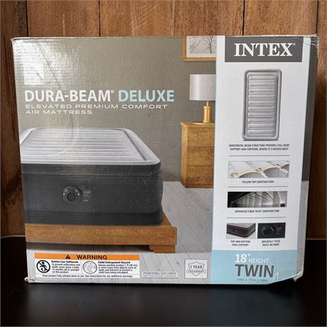 New Dura-Beam Deluxe Twin Size Air mattress