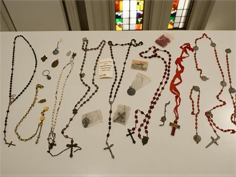 Beaded Rosary Prayer Beads/Religious Necklace Lot