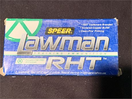 Speer Lawman Training Ammunition RHT 9MM Luger 100 GR.