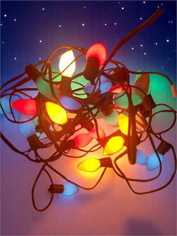 Vintage Christmas Light Strings & July 4th Red, White & Blue Rope Light