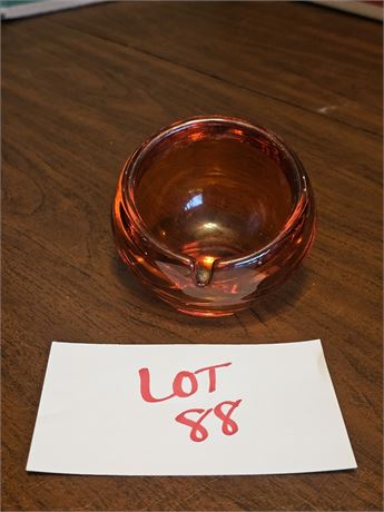 MCM Viking Orange Modern Art Glass Orb Ashtray