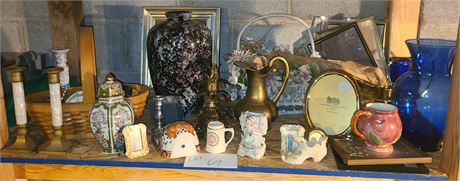 Mixed Home Decor: Candle Sticks/Vases/Picture Frames & Much More