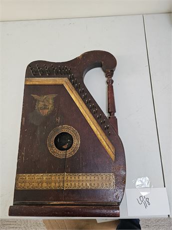 Vintage Wood Piano Harp