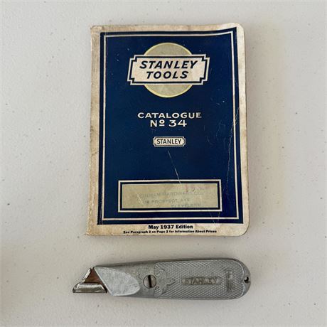 1937 Stanley Tool Catalogue & No. 299 Box Cutter