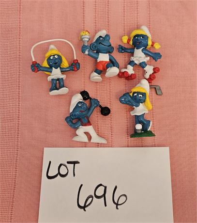 Original Vintage PVC Schleich Peyo Mixed Figurines Lot - 1980's Dates, Sizes