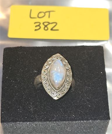 Sterling 925 Opal Ladies Ring Sz 10