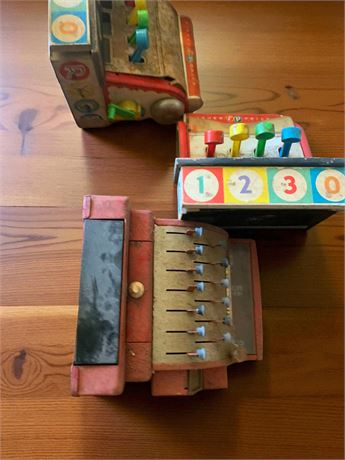 Small Vintage Toy Cash Registers Lot of 3