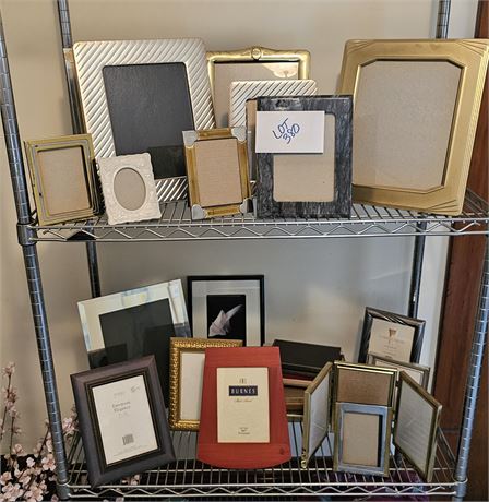 Large Lot Of Mixed Frames: Sizes & Styles Vary