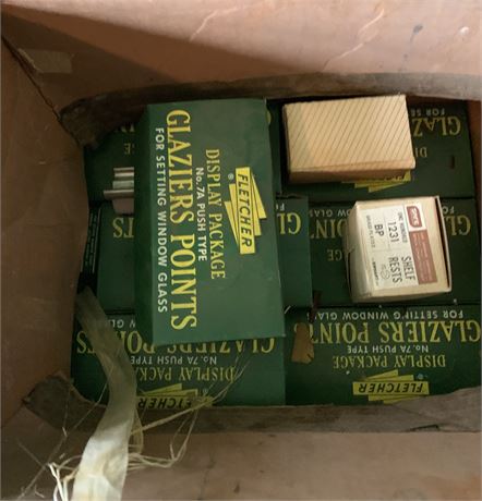 Fletcher No. 7A Push Type Glaziers Points & Sargent Hardware Corp Shelf Rests