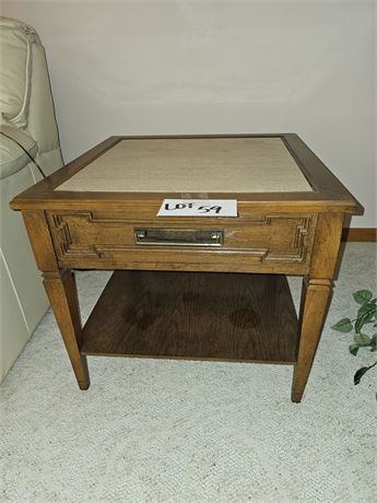 Wood & Marble Top Table