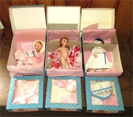 3 Madame Alexander Dolls, Accessories