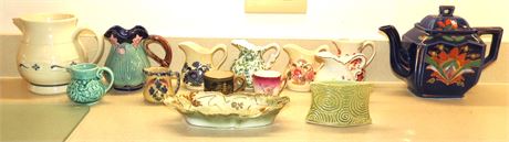 Small Decorative Pitchers, Etc