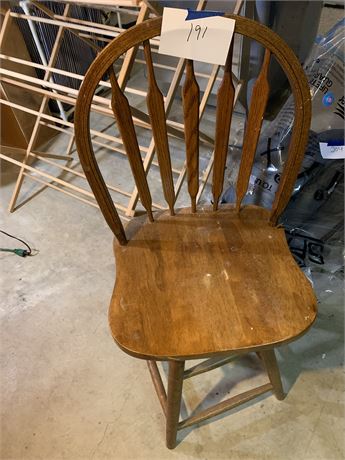 Wood Swivel Stool