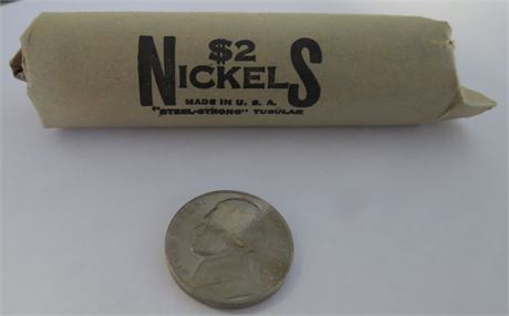 BU 1960P Jefferson Nickels Roll