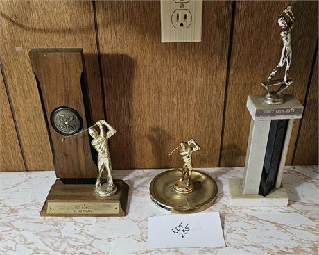 Golf Trophies 1970's Era Sizes Vary