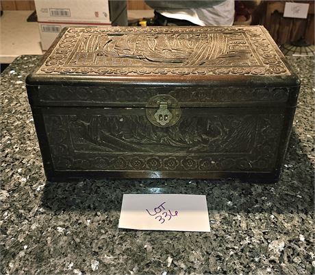 Carved Wood Ships Box Made in China