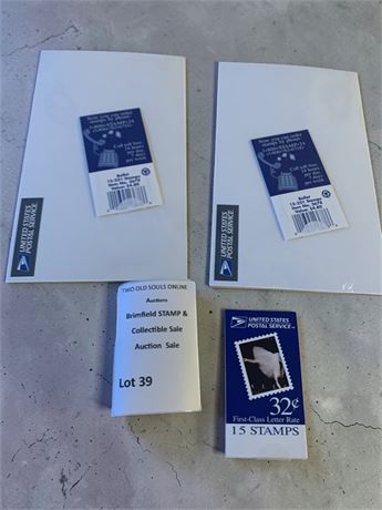 3 US Postal Vending Book Stamps - 32 Cent Stamps - Ballet (Sealed & Unsealed)
