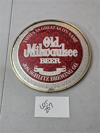 1973 Schlitz "Old Milwaukee" Round Advertising Beer Button - Reverse Foil