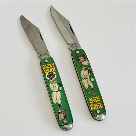 Rogers Hornsby & Dizzy Dean Vintage Novelty Pocket Knives