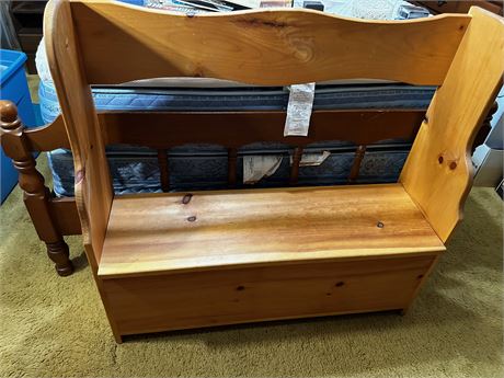 Wooden Bench with Storage