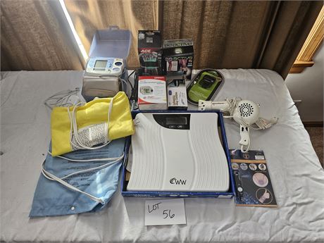 Health & Beauty Lot:Omron Blood Pressure Monitors/Heating Pads/Scale & More