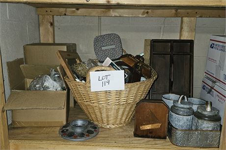 Misc Mixed Lot- Crafts, Storage, Lanterns & More