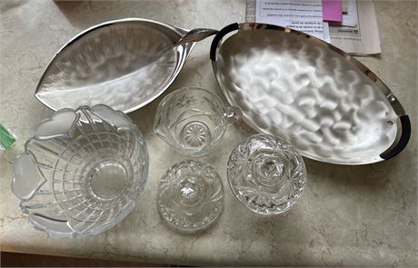 Miscellaneous Glassware and Serving Trays