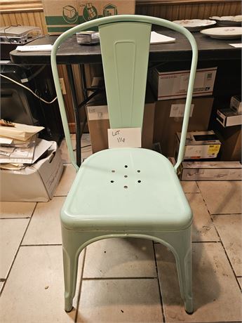 Light Green - Turquoise Metal Chair