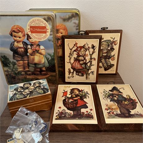 Vintage Hummel Collectibles - Plaques, Tins, Pins, Music Box, Ornament