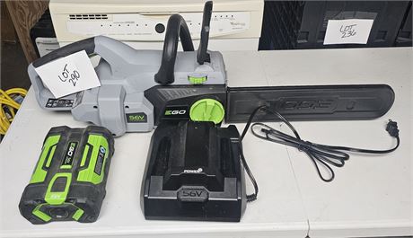 EGO Chainsaw Trimmer With Battery & Charger