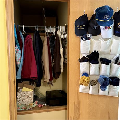 Hallway Closet Cleanout - Hats, Jackets, Tree, Extension Cords and More