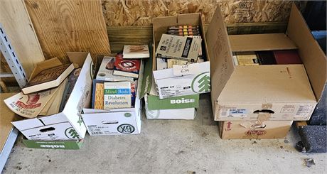 Large Boxes Of Mixed Books- Aircraft, Psychology, Health & More