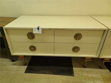 Vintage White Four Drawer Work Table