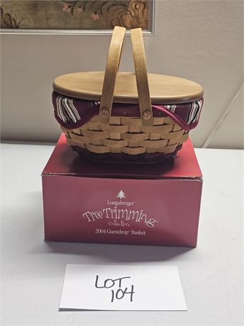 Longaberger Tree Trimming Collection 2004 "Gumdrop" Basket in Box