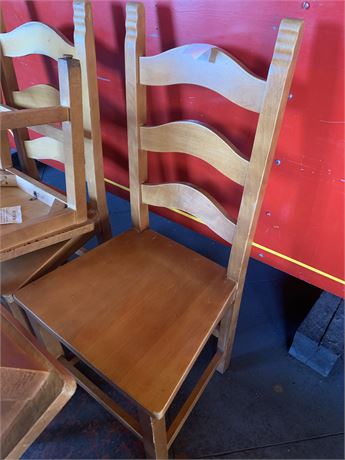 Ladder-Back Wood Restaurant/Dining/Schoolhouse Chairs (Set of 4)