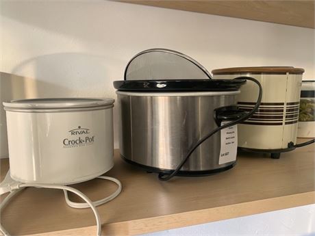 Rival Crock-Pot Slow Cooker Lot of 3