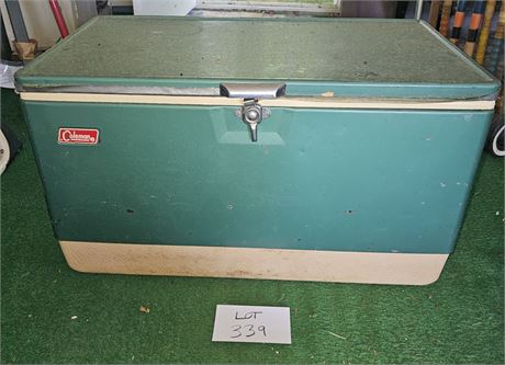 Vintage Coleman Metal Cooler